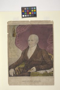 John Quincy Adams (käsinvärjätty litografia) tekijältä Nathaniel Currier