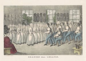 Shakers lähellä Libanonia tekijältä Nathaniel Currier