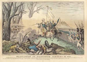 Washington Princetonissa 30. tammikuuta 1777 tekijältä Nathaniel Currier