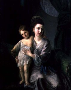 Anne Gardiner ja hänen vanhin poikansa Kirkman. tekijältä Nathaniel Hone