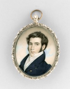 Miehen muotokuva, n. 1825 (akvarelli norsunluussa