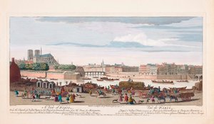 1700-luvun näkymä Pariisista, Ranskasta (kaiverrus)