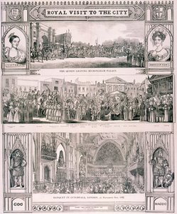 Kuningatar Victorian vierailu Lontoon Cityyn, 1837