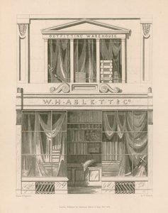 W H Ablettin varusteluvarasto, Cornhill, Lontoo tekijältä Nathaniel Whittock