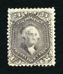 24c Washington F Grill single, 1867.