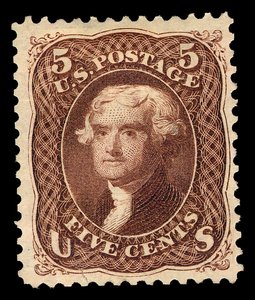 5c Thomas Jefferson julkaisee uudelleen singlen, 1875.