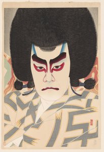 Ichikawa Sadanji hahmona Narukami 36 muotokuvaa näyttelijöistä eri rooleissa (sarjan nimi) tekijältä Natori Shunsen
