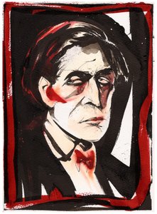 Alban Berg, 2025 (tussi akvarellipaperille) tekijältä Neale Osborne
