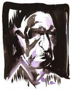 Anton Bruckner, 2025 (tussi akvarellipaperille) tekijältä Neale Osborne