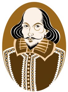 William Shakespeare, englantilainen runoilija ja näytelmäkirjailija, kastettu 26. huhtikuuta 1564 - 23. huhtikuuta 1616 tekijältä Neale Osborne