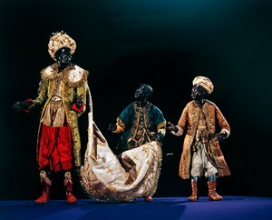 Magi, joulupäiväkodista ja -puusta (terrakotta & kangas) tekijältä Neapolitan School