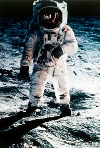Buzz Aldrin on the Moon, Apollo II -tehtävä, heinäkuu 1969.