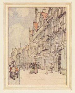 Staple Inn (värillinen litografia)