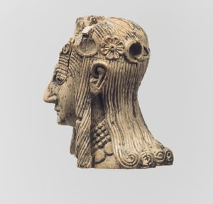 Naishahmon pää, noin 700-luvulla eKr. (norsunluu) tekijältä Neo Assyrian