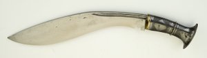 Kukri- tai Khukari-veitsi (teräs, rauta ja messinki)