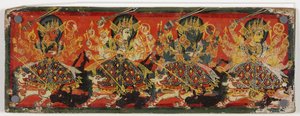 Yksi käsikirjoituskansiparista, joissa Devi on kahdeksan äitiä (wc puulla) tekijältä Nepalese School