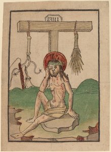 Kristus murheiden miehenä tekijältä Netherlandish 15th Century