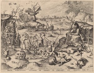 Pyhän Antoniuksen kiusaus tekijältä Netherlandish 16th Century after Hieronymus Bosch, Hieronymus Cock
