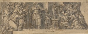 Kohtaus antiikin historiasta tekijältä Netherlandish 16th Century after Polidoro da Caravaggio