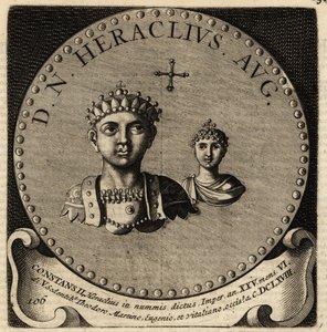 Bysantin keisari Konstantinus II:n ja Faustan muotokuva. tekijältä Netherlandish School