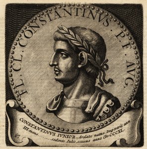 Rooman keisari Konstantinus II:n muotokuva. tekijältä Netherlandish School