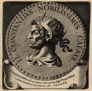 Rooman keisari Constantius II:n muotokuva. tekijältä Netherlandish School