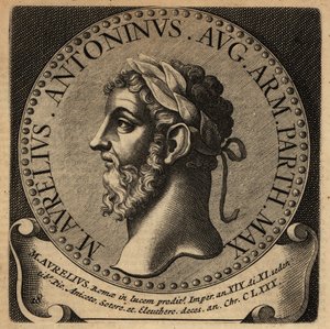 Rooman keisari Marcus Aureliuksen muotokuva. tekijältä Netherlandish School