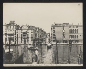 Veerboten naar de Santa Maria del Giglio te Venetiën kirkko Venetsia - Grand Canal - S. Maria di Zobenico -lautta (otsikko esineessä) tekijältä Neue Photographische Gesellschaft