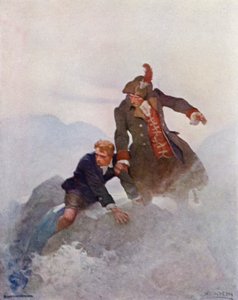 Kuvitus Robert Louis Stevensonin Kidnapped (värilitho)