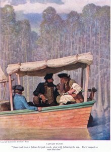 Kapteeni Flood: Scriptehiä ei ole koskaan ehtinyt seurata, kun on pitänyt seurata merta. Mutta kunnioitan miestä, joka tekee niin, 1928. tekijältä Newell Convers Wyeth