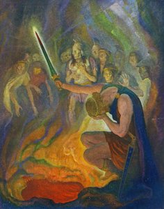 Odysseus kuolleiden maassa tekijältä Newell Convers Wyeth