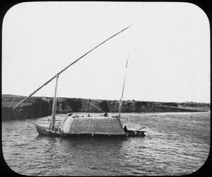 Kuormattu dahabiyeh, Egypti, 1890 tekijältä Newton and Co