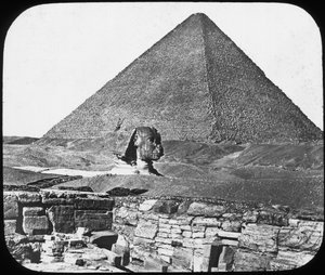 Gizan suuri sfinksi, Egypti, 1890.