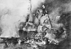 HMS Victory, brittiläinen sotalaiva, c1805 tekijältä Newton and Co