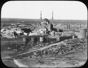 Saladinin linnoitus Kairossa, Egyptissä, vuodelta 1890.
