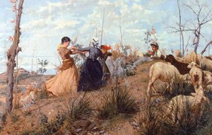 Ring-around-the-Rosey, kirjoittanut Niccolo Cannicci (1846-1906).