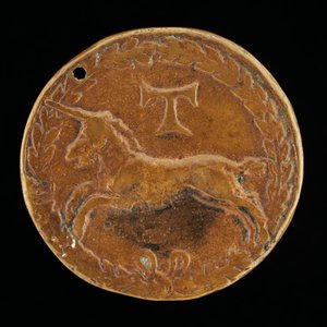 Yksisarvinen ja Tau-risti [käänteinen], n. 14801486. tekijältä Niccolo Fiorentino