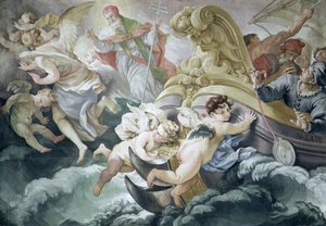Myrsky rauhoittui ihmeellisesti joutuessaan kosketuksiin Pius V:n medaljongin kanssa tekijältä Niccolo Francesco Lapi