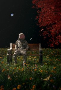 Astronautin avaruuspuutarha tekijältä Nicebleed