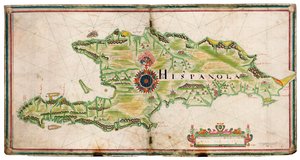 Hispaniolan kartta tekijältä Nicholas Comberford