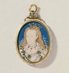 Frances Howard, Richmondin ja Lennoxin herttuatar, noin 1605-10 (wc pergamentille). tekijältä Nicholas Hilliard