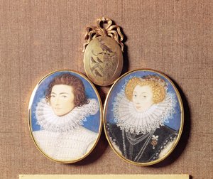 John Croker ja hänen vaimonsa Frances tekijältä Nicholas Hilliard