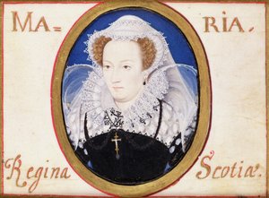 Maria Skotlannin kuningatar (1542-87) (guassi pergamentille) tekijältä Nicholas Hilliard