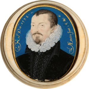 Sir Thomas Bodleyn muotokuva 1545-1613, 1598 tekijältä Nicholas Hilliard