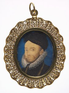 Miehen muotokuva, 1590-luku. tekijältä Nicholas Hilliard