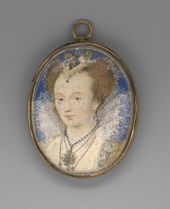Naisen muotokuva, n.1590 (pergamentti kortille). tekijältä Nicholas Hilliard