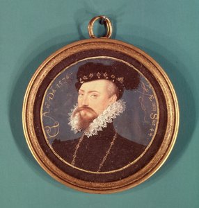 Robert Dudley, Leicesterin jaarli (n. 1532–1588) 1576 tekijältä Nicholas Hilliard