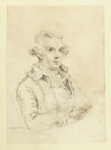 Omakuva, n.1790 (paperi, grafiitti) tekijältä Nicholas Pocock