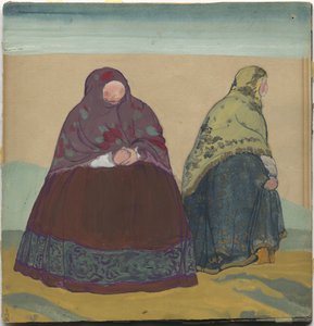Pukusuunnittelu Rimski-Korsakovin oopperaan "Tsaari Saltanin tarina", tekijältä Nicholas Roerich