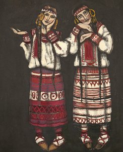 Pukusuunnittelu I. Stravinskin balettiin The Rite of Spring Le Sacre du Printemps, 1930